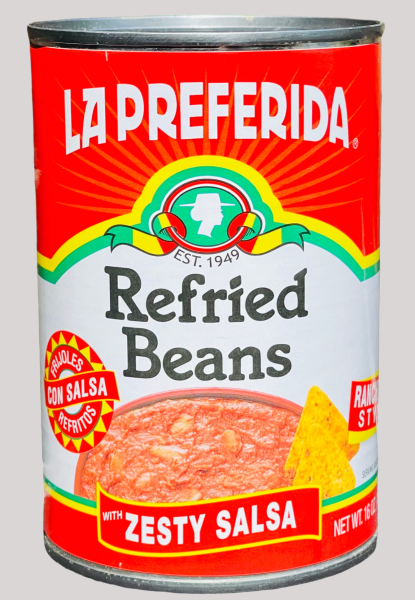 (MHD 06/23) La Preferida Refried Beans with Zesty Salsa